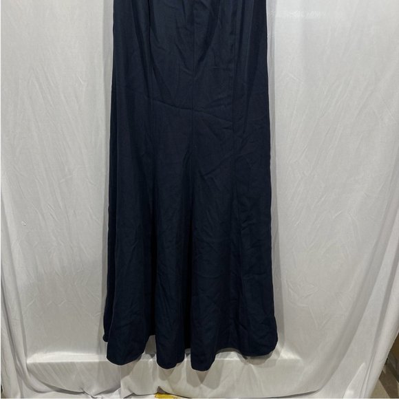 NEW $244 After Six Crepe One Shoulder Draped Trumpet Gown Midnight [ SZ 4 ] Q452 - Picture 11 of 15